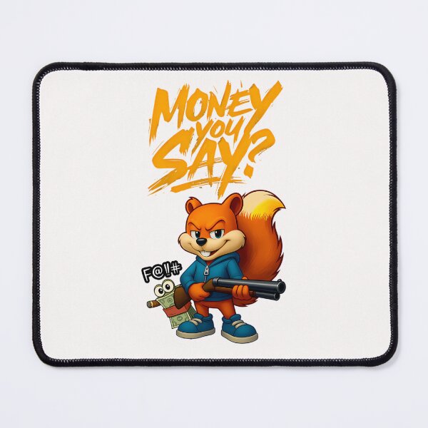 Item preview, Conker The Squirrel With Shotgun And Cash designed and sold by BridgesArtistry.