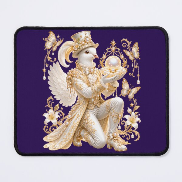 Item preview, The Peace Giver – Celestial White Dove with Glowing Pearl designed and sold by sunbowjp stadio.