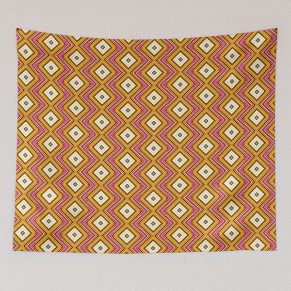 Item preview, Desert Flame Stitch Chevron Retro Pattern designed and sold by whimsiqueer.
