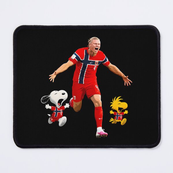 Item preview, Snoopy Erling Haaland And Woodstock Funny Norway Team Soccer designed and sold by Nahkolahmom.