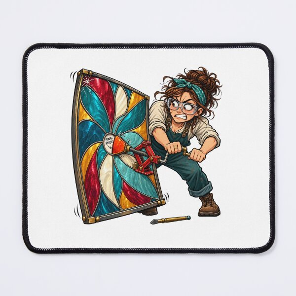 Item preview, Stained Glass Artist Final Piece Workshop Humor designed and sold by Concrete Coffee Studio.