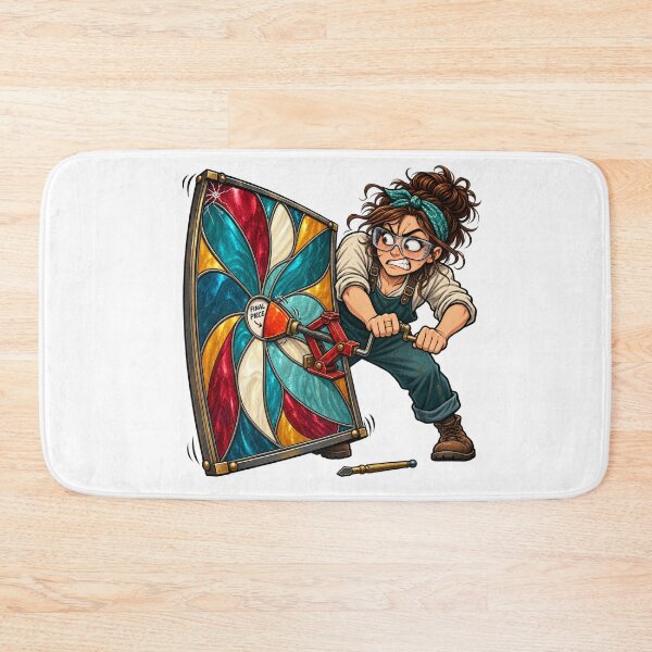 Item preview, Stained Glass Artist Final Piece Workshop Humor designed and sold by Concrete Coffee Studio.