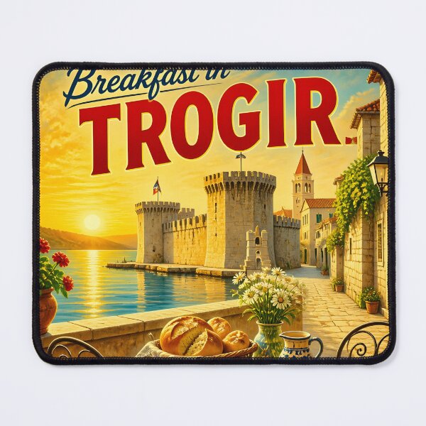 Item preview, Trogir Croatia at Breakfast - Scenic Travel Destinations designed and sold by LSVart.