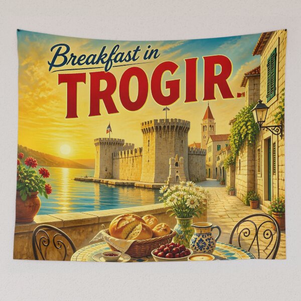 Item preview, Trogir Croatia at Breakfast - Scenic Travel Destinations designed and sold by LSVart.