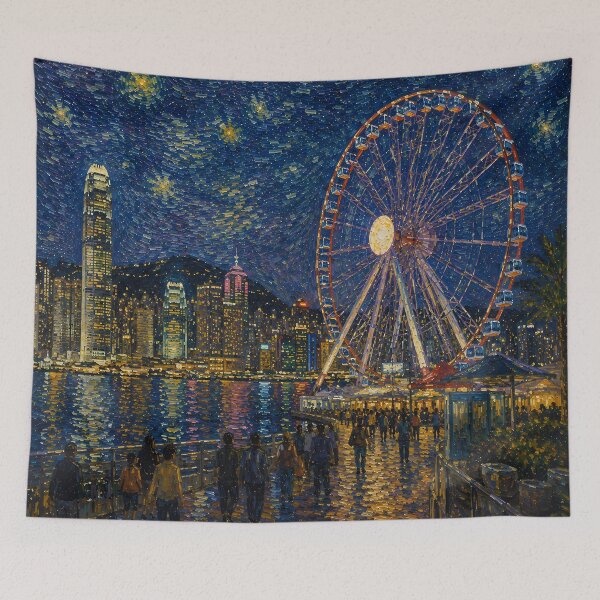 Item preview, Central Waterfront - Van Gogh's Dream Travels (Impressionist Art) designed and sold by ianm1028.