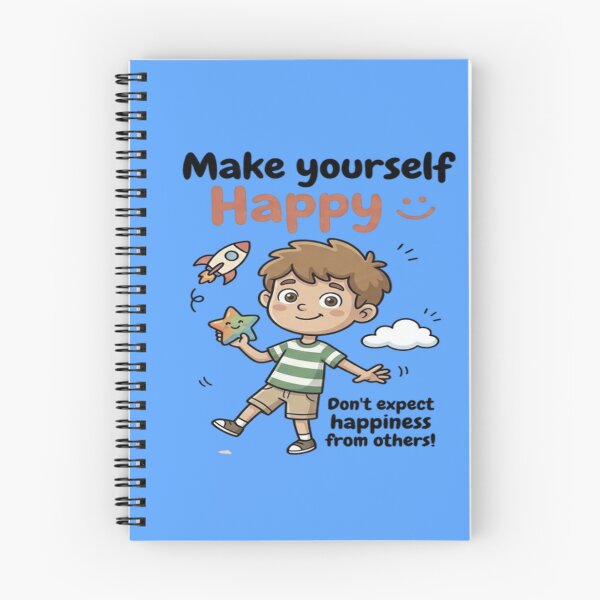 Item preview, Cute Boy Rocket Star - Make Yourself Happy Self Love Quote designed and sold by LUKOWEAR.