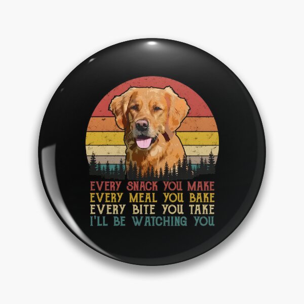 Item preview, Golden Retriever Watching You Retro Sunset Design designed and sold by SoyLamderma.