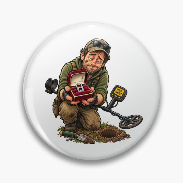 Item preview, Funny Metal Detecting Pull Tab Treasure Detectorist Cartoon designed and sold by Concrete Coffee Studio.