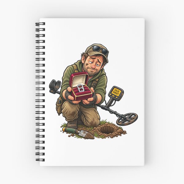 Item preview, Funny Metal Detecting Pull Tab Treasure Detectorist Cartoon designed and sold by Concrete Coffee Studio.