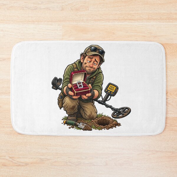 Item preview, Funny Metal Detecting Pull Tab Treasure Detectorist Cartoon designed and sold by Concrete Coffee Studio.
