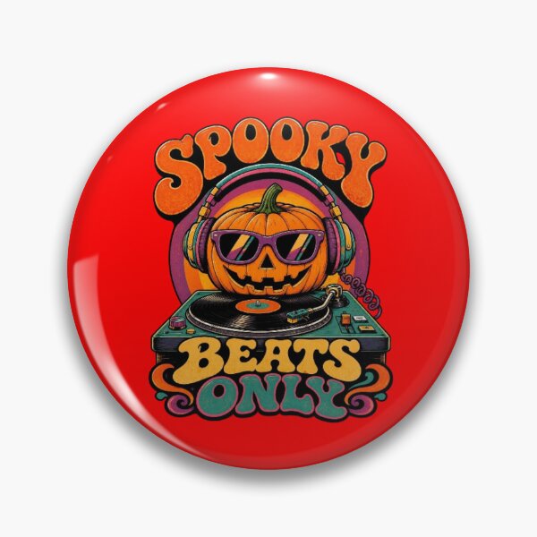 Item preview, Spooky Beats Only | Vintage Halloween DJ Pumpkin designed and sold by LUKOWEAR.