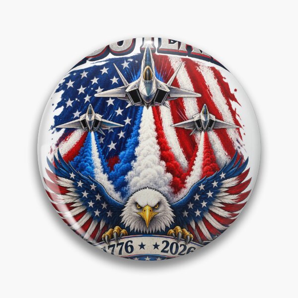 Item preview, USA 250 Years 1776–2026 T-Shirt | American Pride Fighter Jets & Eagle Patriotic Design designed and sold by FashionHubLK.