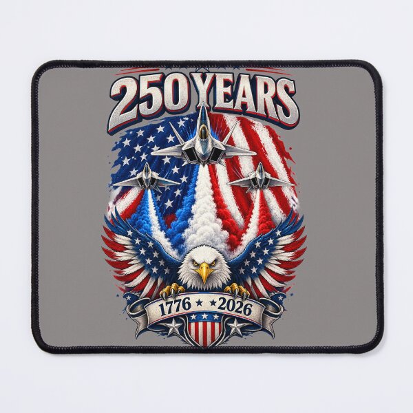 Item preview, USA 250 Years 1776–2026 T-Shirt | American Pride Fighter Jets & Eagle Patriotic Design designed and sold by FashionHubLK.