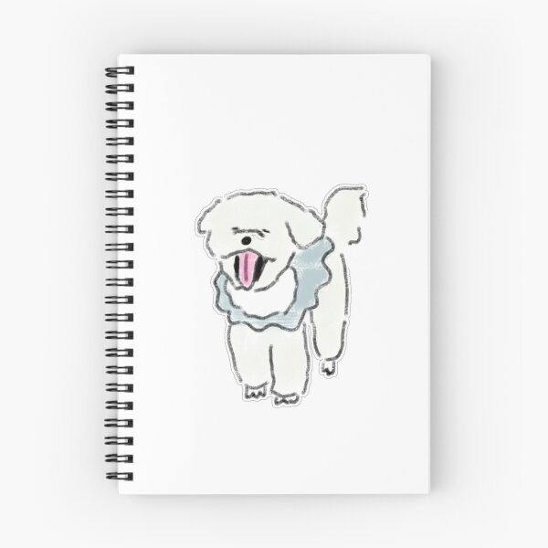 Item preview, Cute Fluffy White Dog In Blue Bib designed and sold by raun.draw.