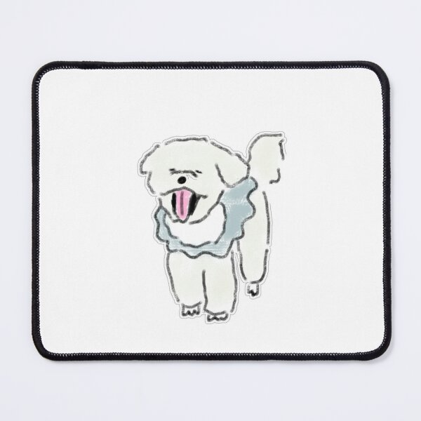 Item preview, Cute Fluffy White Dog In Blue Bib designed and sold by raun.draw.