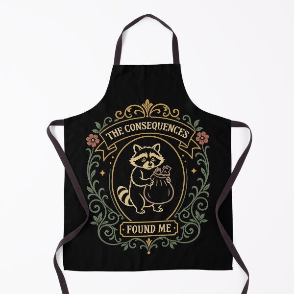 Item preview, The Consequences Found Me Raccoon Dark Humor designed and sold by pixeptional.
