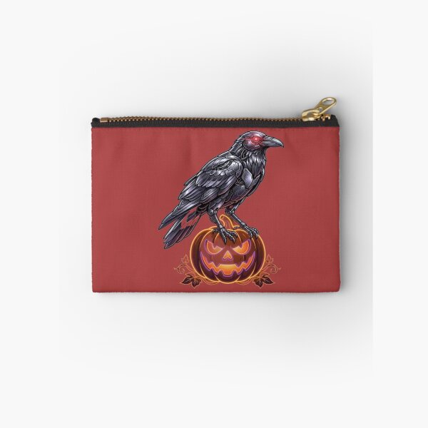 Item preview, Cyberpunk Raven On Glowing Pumpkin - Sci-Fi Halloween designed and sold by LUKOWEAR.