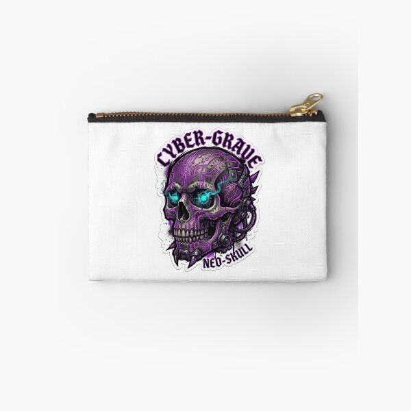 Item preview, Cyber-Grave Neo-Skull - Cyberpunk Robotic Skull Art designed and sold by LUKOWEAR.