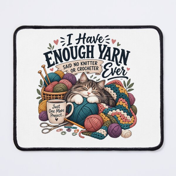 Item preview, I Have Enough Yarn Said No Knitter or Crocheter Ever | Funny Knitting & Crochet Lover T-Shirt designed and sold by Canvas Harbor.