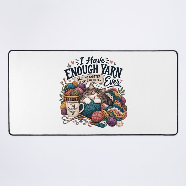 Item preview, I Have Enough Yarn Said No Knitter or Crocheter Ever | Funny Knitting & Crochet Lover T-Shirt designed and sold by Canvas Harbor.