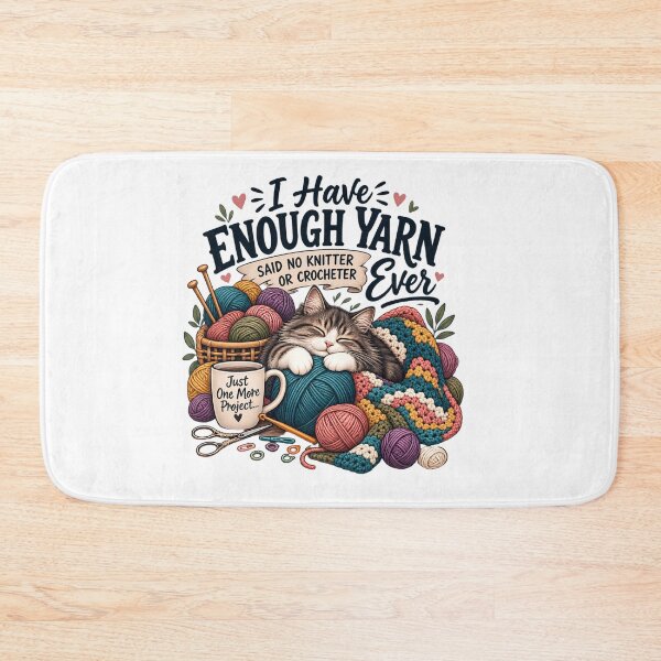 Item preview, I Have Enough Yarn Said No Knitter or Crocheter Ever | Funny Knitting & Crochet Lover T-Shirt designed and sold by Canvas Harbor.