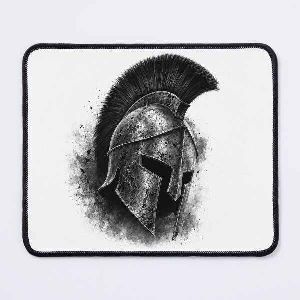 Item preview, Spartan Helmet Battle-Worn 3/4 View – Ancient Greece Warrior Art designed and sold by Ancient-Era.