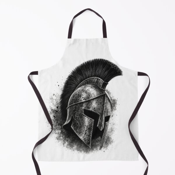 Item preview, Spartan Helmet Battle-Worn 3/4 View – Ancient Greece Warrior Art designed and sold by Ancient-Era.