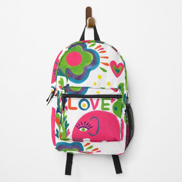 Item preview, colorful pink elepant art designed and sold by BELL--prints.