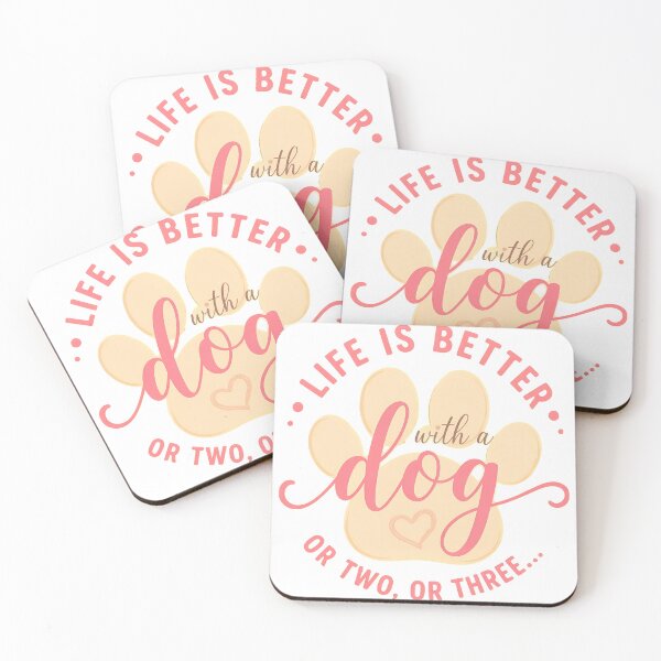 Item preview, Life is Better With A Dog Or Two Or Three Paw Print designed and sold by SoyLamderma.
