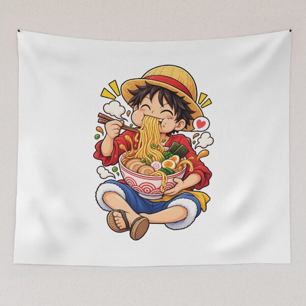 Item preview, Funny Pirate Boy Eating Ramen – Cute Anime Noodle Lover designed and sold by edikartt.
