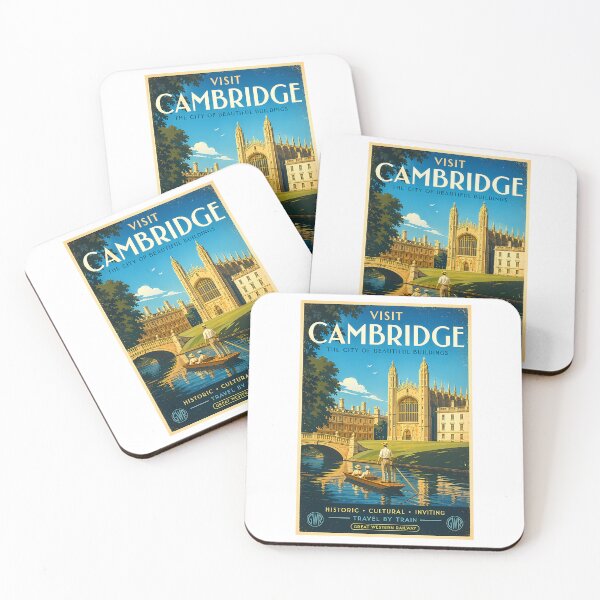 Item preview, Cambridge By The Cam  Vintage Travel Poster designed and sold by ROLan-dGAliNdO.