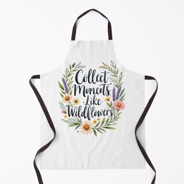 Item preview, Collect Moments Like Wildflowers - Floral Botanical Wreath with Inspirational Quote designed and sold by Connys Colorful World.