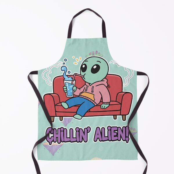 Item preview, Chillin' Alien! Funny Aliens Drinking Soda Cartoon Square Edition designed and sold by Taridesign.