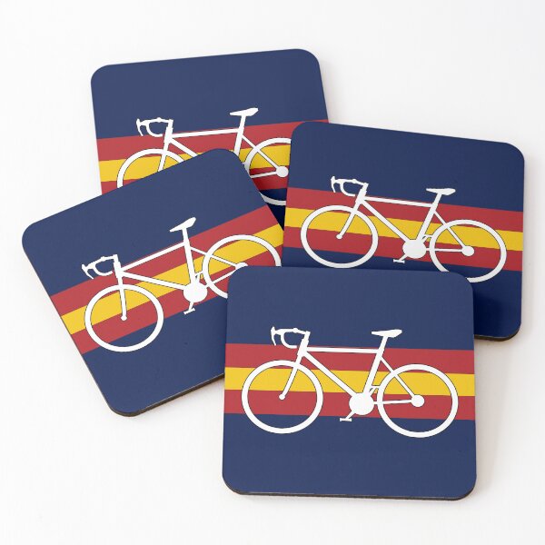 Item preview, spain cycling bike silhouette – vuelta a españa inspired mountain bike design with spanish flag colors designed and sold by rikyfreestyle.