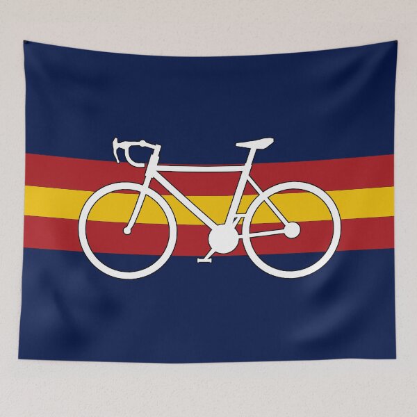 Item preview, spain cycling bike silhouette – vuelta a españa inspired mountain bike design with spanish flag colors designed and sold by rikyfreestyle.
