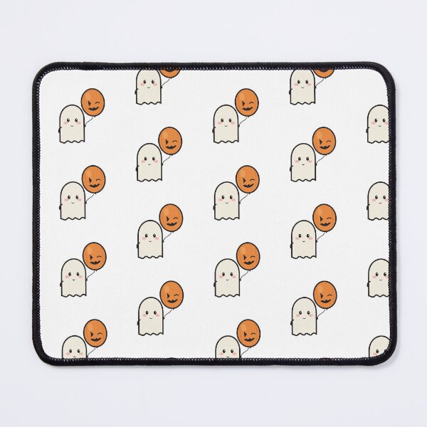 Item preview, Cute Halloween Ghost with Pumpkin Balloon | Kawaii Spooky Fall Illustration designed and sold by Moanx Store.