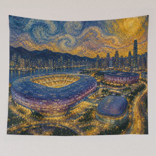 Item preview, Kai Tak Sports Park - Van Gogh's Dream Travels (Impressionist Art) designed and sold by ianm1028.