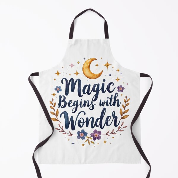 Item preview, Magic Begins with Wonder – Celestial Moon Stars Floral Art designed and sold by Connys Colorful World.