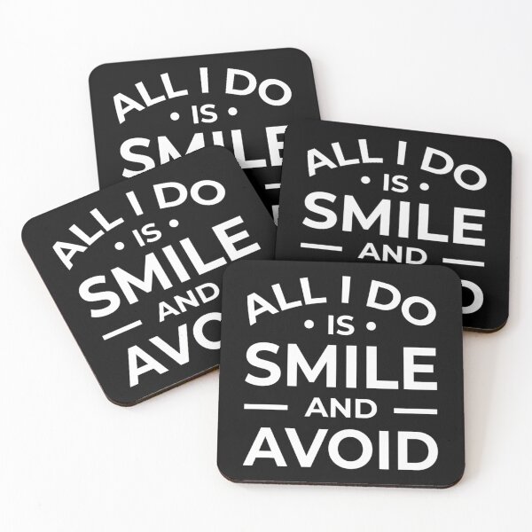 Item preview, All I Do Is Smile And Avoid (Red Bg) designed and sold by Adonias-Kleinm-.