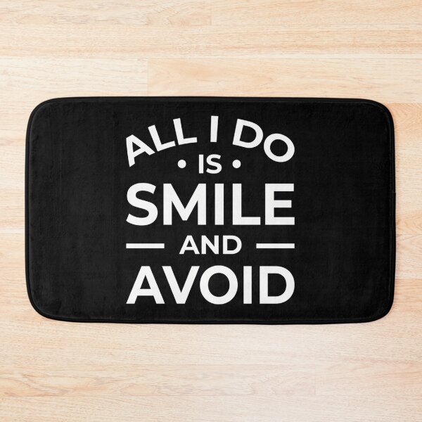 Item preview, All I Do Is Smile And Avoid (Red Bg) designed and sold by Adonias-Kleinm-.