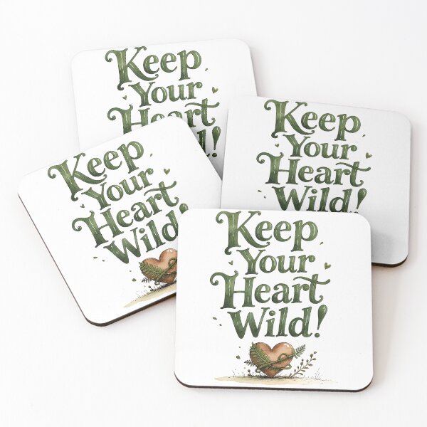 Item preview, Keep Your Heart Wild - Nature Lover Typography Vintage Forest Adventure Quote designed and sold by Connys Colorful World.
