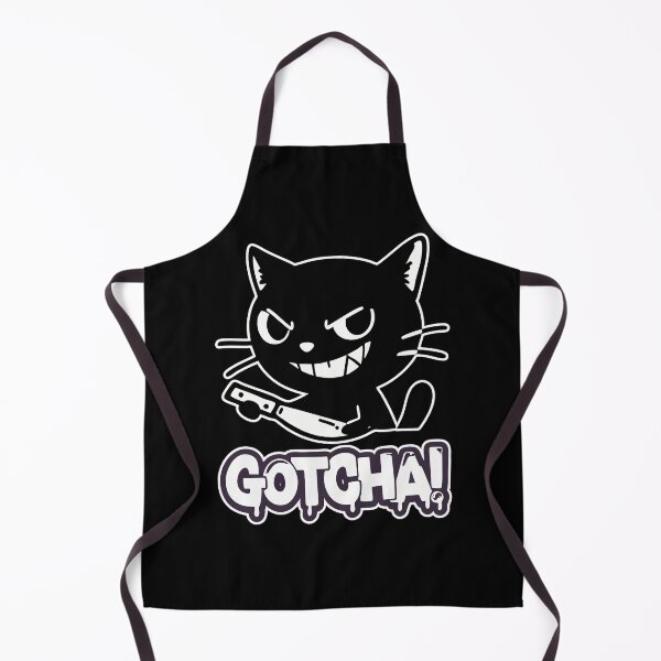 Item preview, Gotcha! Black Cat With Knife Cartoon designed and sold by Taridesign.