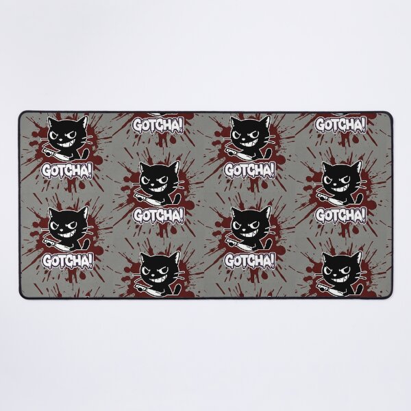 Item preview, Gotcha! Black Cat With Knife Cartoon designed and sold by Taridesign.