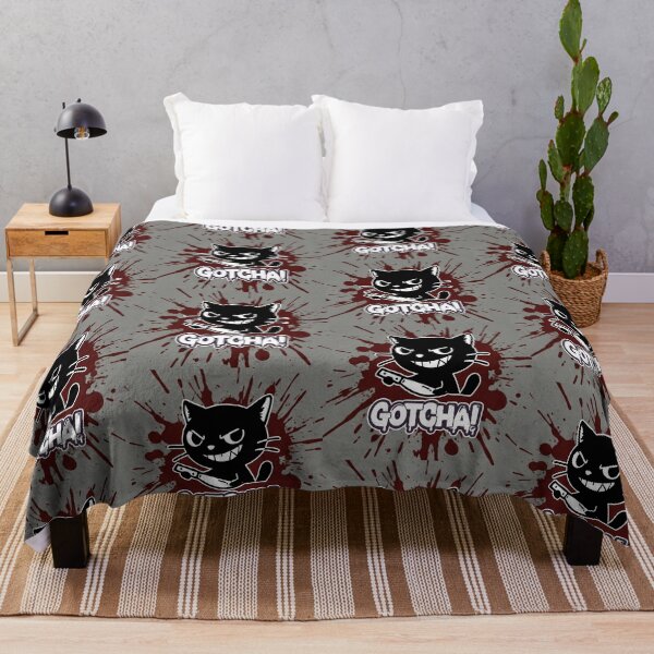 Item preview, Gotcha! Black Cat With Knife Cartoon designed and sold by Taridesign.