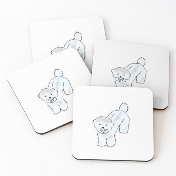 Item preview, Cute Stretching White Bichon Dog Art designed and sold by raun.draw.