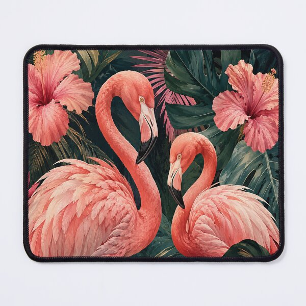 Item preview, Tropical Flamingo & Palm Leaves designed and sold by teemix.