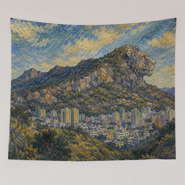 Item preview, Lion Rock - Van Gogh's Dream Travels (Impressionist Art) designed and sold by ianm1028.