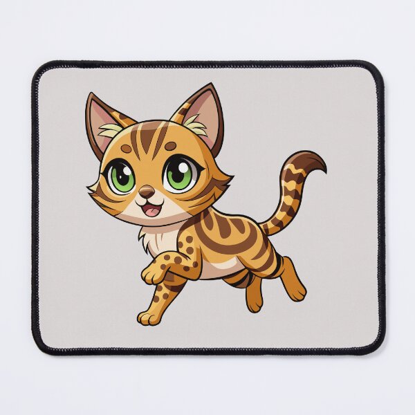 Item preview, Cute Bengal Cat Kawaii Spotted Tabby Illustration designed and sold by Mousy17.