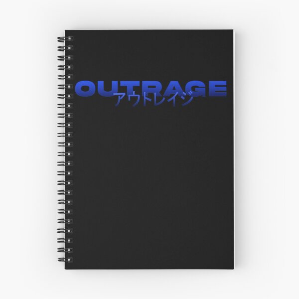 Item preview, Copy of Copy of Outrage in Japanese with red gradient and splatter designed and sold by killem667.