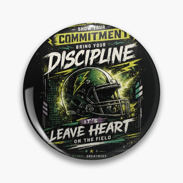 Item preview, Commitment Discipline Football Motivation designed and sold by LegendCourt.